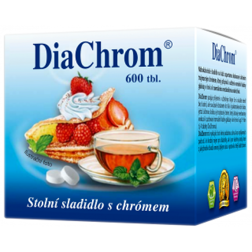 DIACHROM Stolní sladidlo s chrómem, 600 tbl.